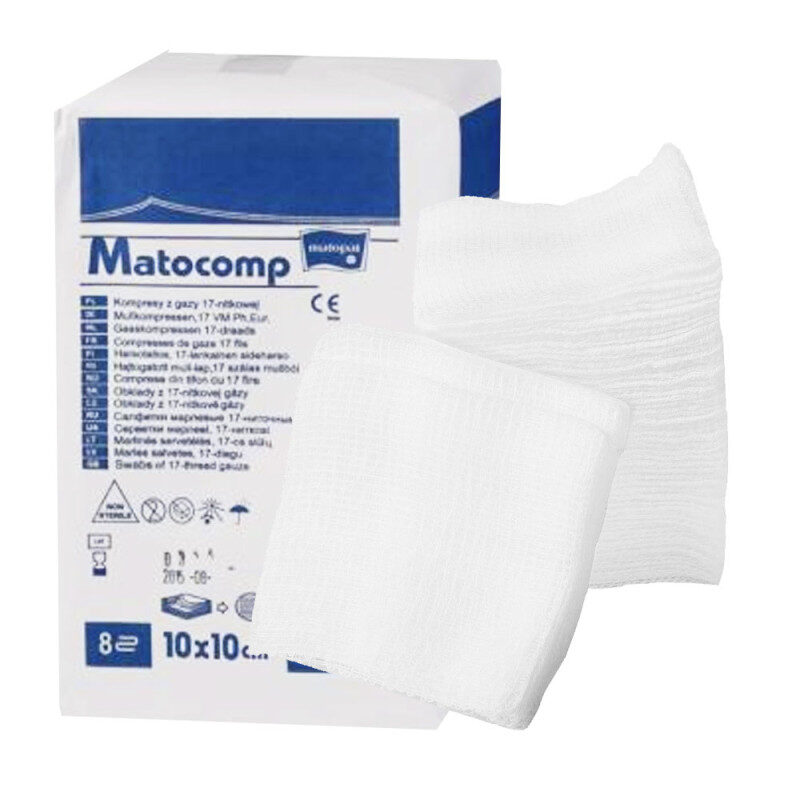 Kompresy z gazy 10x10 cm (100 szt.)