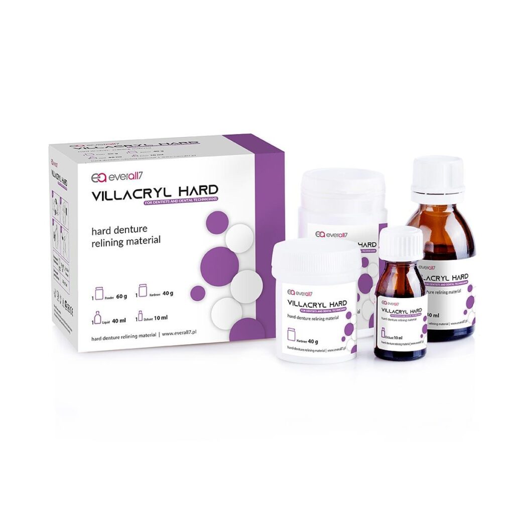 Villacryl Hard zestaw (proszek 60g + płyn 40ml + lakier 10ml+ utwardzacz 40g)