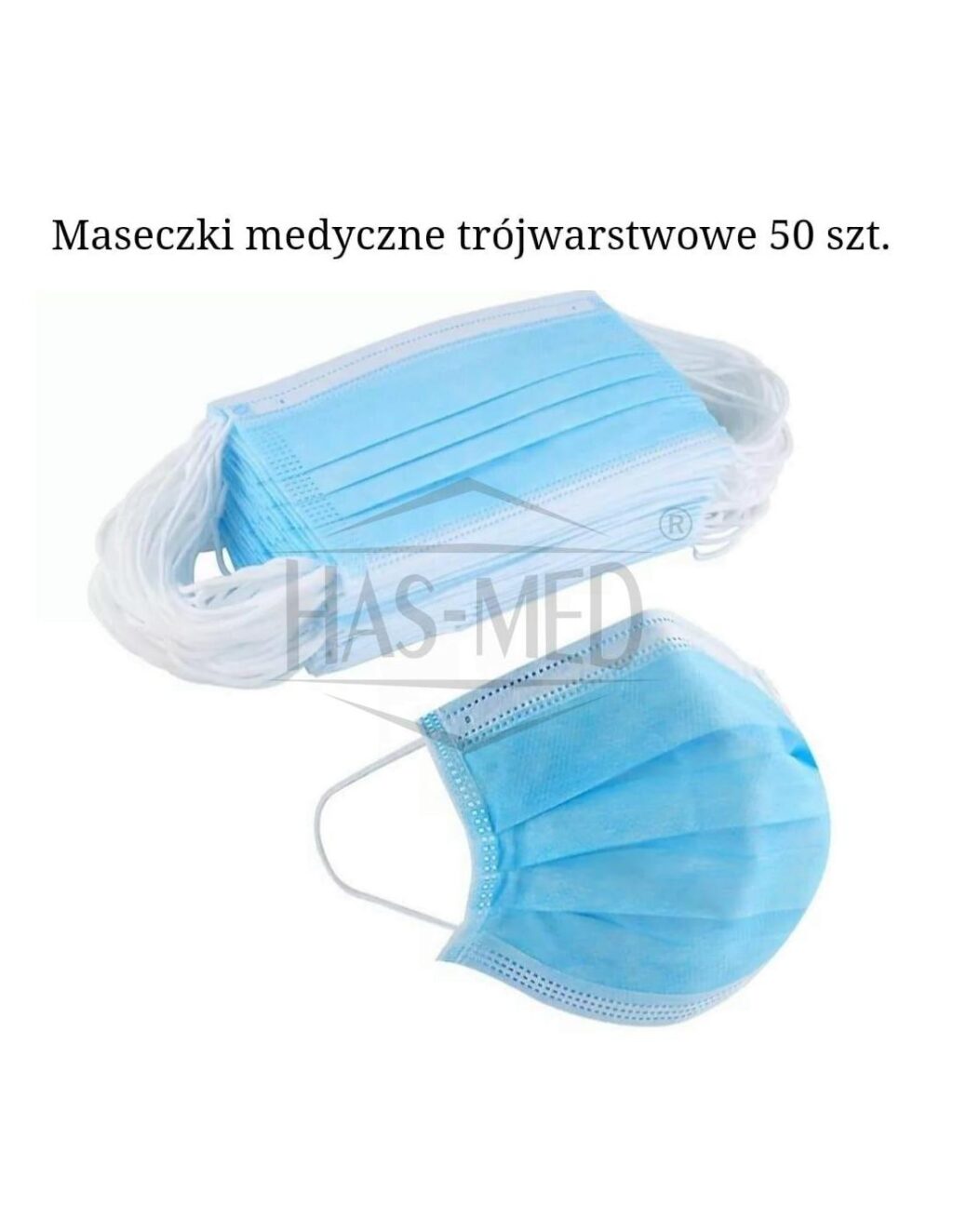 Maseczka medyczna jednorazowa trójwarstwowa 50 szt.