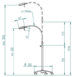 Lampa bezcieniowa LED FLH-3 badawczo-zabiegowa